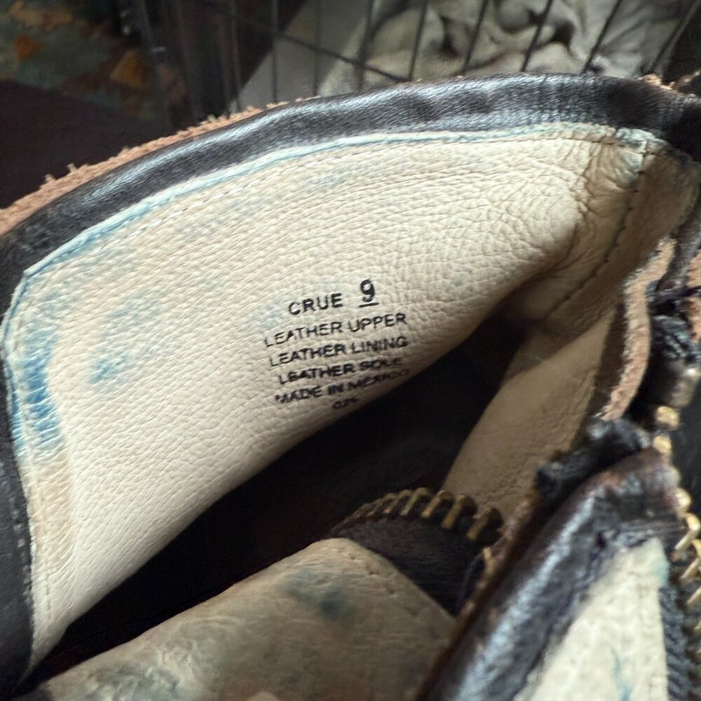 Free Bird Booties Crue Grey Multi Leather Ankle Boots 9 - Picture 3 of 3